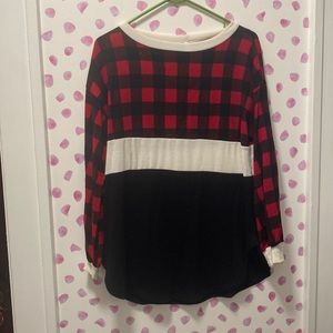 Emerald Buffalo Check Striped Sweater NWT Size Small